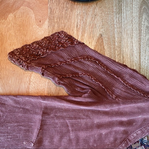 BKE | Burgundy Boho Blouse - Picture 5 of 6
